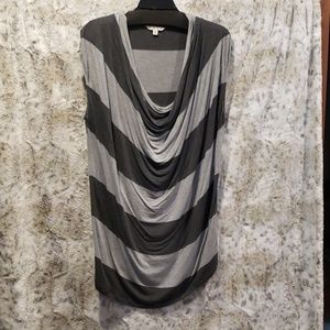 CAbi grey striped top style #620 - size M